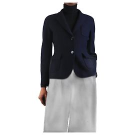 Aspesi Navy blue boiled wool jacket - size UK 8 Navy blue