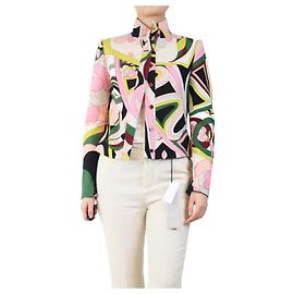 Emilio Pucci Multicolour printed wool jacket - size UK 12 Multiple colors