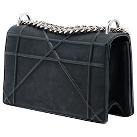 Dior-Dior Black Small Lambskin Diorama Flap-Black