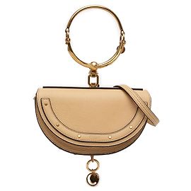 Minaudière Chloé em couro marrom Nile Marrom Bege