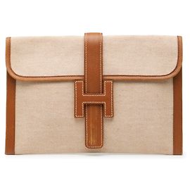 Hermès Sac Toile Jige 29 Marron Marron Autre