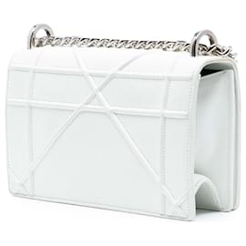 Dior-Dior White Small Grained Calfskin Diorama Flap-White