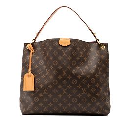 Sac à main/épaule Graceful MM Monogram Louis Vuitton Marron Rose
