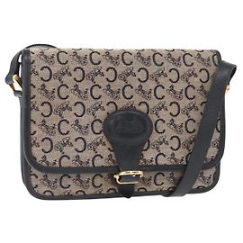 Céline Borsa a spalla Celine C Sulky in tela Blu navy