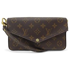 NEW LOUIS VUITTON FELICIE MONOGRAM M81896 SHOULDER BAG Brown