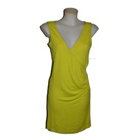 Robe Burberry vert lime en viscose Jaune