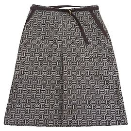 Gonna al ginocchio Burberry Blue Label Marrone Beige