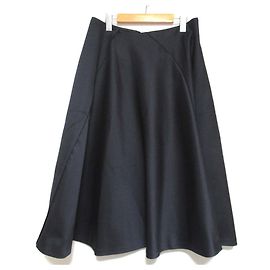 Gonna in satin Jil Sander Nero