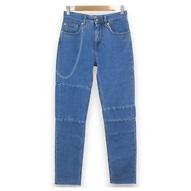 Maison Martin Margiela Calça de denim com estampa de corrente MM6 Maison Margiela Azul Outro