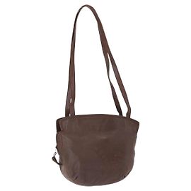 Bolsa de Ombro Loewe Anagram em Couro Marrom