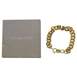 Pulseira de corrente chunky dourada com assinatura MK da Michael Kors Dourado