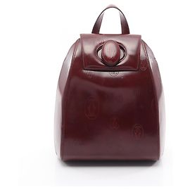 Mochila de cuero Cartier Feliz Cumpleaños Burdeos