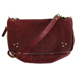 Jerome Dreyfuss Burgundy Leather Shoulder Bag Dark red