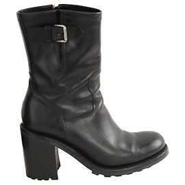 Free Lance Black leather boots Black