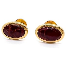 Abotoaduras Loewe em couro e banhadas a ouro Outro