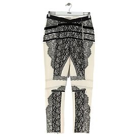 Nina Ricci Pantaloni slim in cotone bianco Bianco