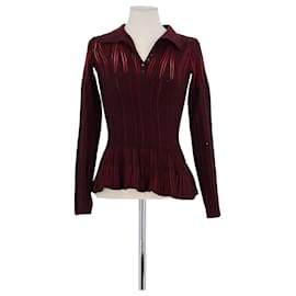 Alaïa Bordeaux-Wollpullover Bordeaux