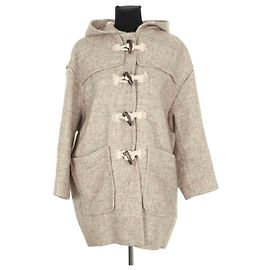 Carven Ecru Baumwollmantel Roh