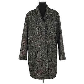 Pomandère Black wool coat Black