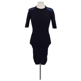 Vestido Carven de lana azul marino M Azul marino