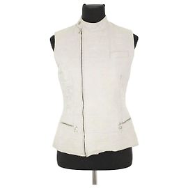 Hermès Graue ärmellose Jacke Grau