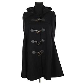Paul & Joe Black Wool Coat Black