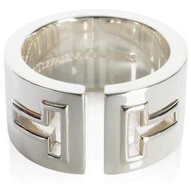 Anello T intagliato in argento sterling Tiffany & Co. Altro