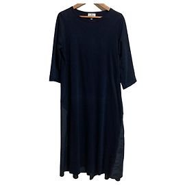 LANVIN im Blau Langkleid Blau Marineblau