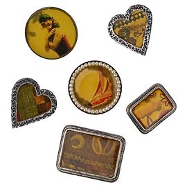 Conjunto de broches Marni Antique Pin Plata