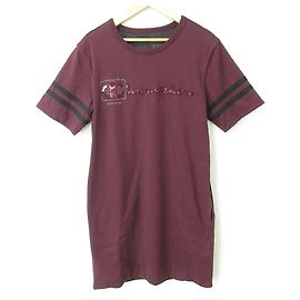 Coach Champion Collaboration Reversible Sequin Logo Dress Brown Dark red