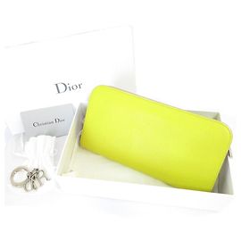 Christian Dior Lady Dior Long Wallet Yellow