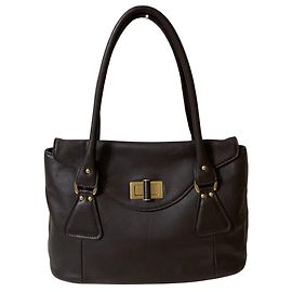 Autre Marque HANAE MORI Leder 2-in-1 Tasche Braun