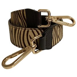 Autre Marque CHE TRISTEZZA! Cinghia a spalla in pelo di zebra Marrone