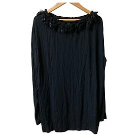 Blusa Stretch con Frange di Perline Max Mara Weekend Nero