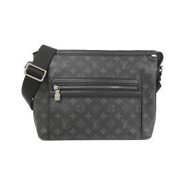 Louis Vuitton Monogram Eclipse Odyssey Messenger PM Shoulder Bag Black