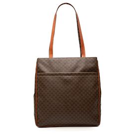 Céline Celine Brown Macadam Coated Canvas Tote Brown