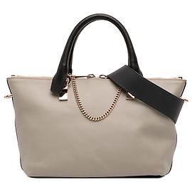 Bolsa Baylee bicolor de couro marrom Chloé Marrom Taupe
