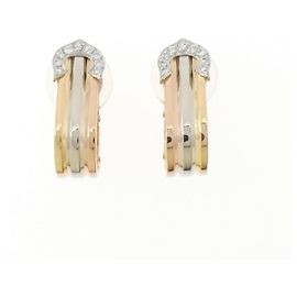 Pendientes Clip 2C de Cartier Rosa Blanco Amarillo