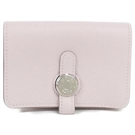 Tarjetero Hermès Dogon 066383CK Rosa