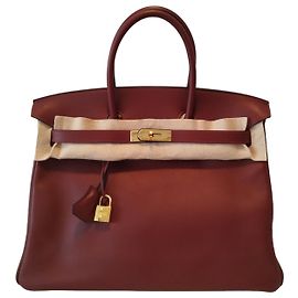 Borsa Hermès Birkin 35 in pelle swift bordeaux Bordò