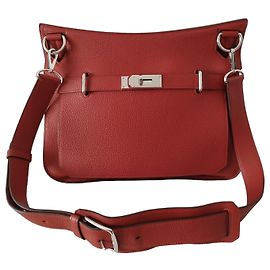 Sac Hermès Jypsière 34 en cuir taurillon clémence rouge Rouge