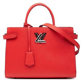 Louis Vuitton Epi Twist Tote Bag Rot Marineblau
