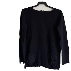 Top Uniforme Chanel Blu Navy in Cotone Blu navy