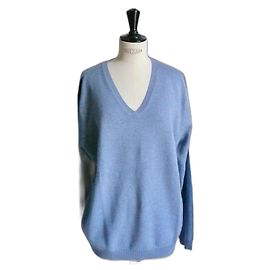 ERIC BOMPARD Herren V-Ausschnitt Kaschmirpullover TXXL NEU MIT ETIKETT Hellblau