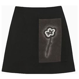 Prada Skirt, Fleur Aérographe model SS2013. Black