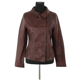 Hartford Braune Lederjacke Braun