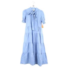 Lk Bennett Blaue Leinenkleid Blau