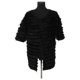 Pinko Cardigan en fourrure noir Noir