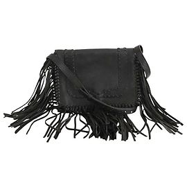 Bash Borsa a tracolla in pelle nera Nero