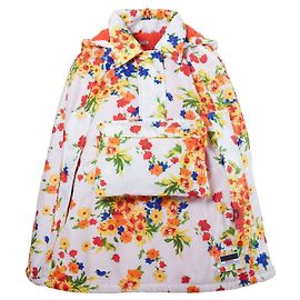 Miu Miu Floral Technical Cape White